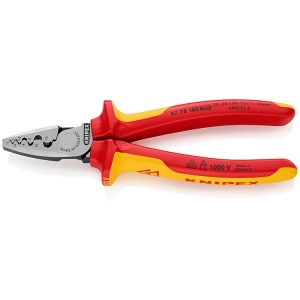 Knipex 97 78 180 Crimping Pliers for End Sleeves Ferrules 180mm VDE